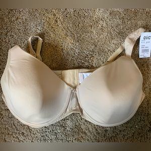 Barely Breezies Molded Seamless Bra w/ UltimAir Lining Size 38 DD Nude B…
